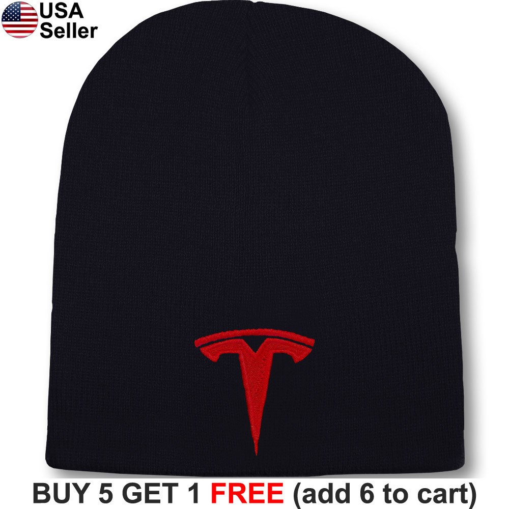Tesla Logo Short Beanie Elon Musk Model S 3 X Y Motors Racing Skull Cap Hat