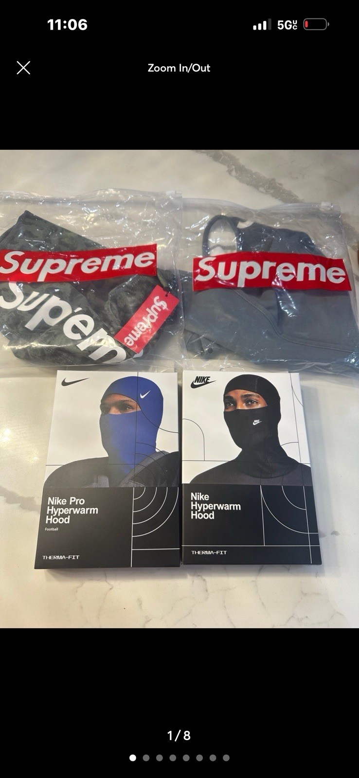 Supreme Nike Hood Set Green Gray Black Blue Camouflage Pro Hyperwarm
