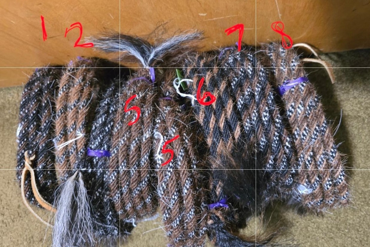Mane Horse Hair Get Down Rope 16 feet long, 1/4" dia., Choose from 8 Colors