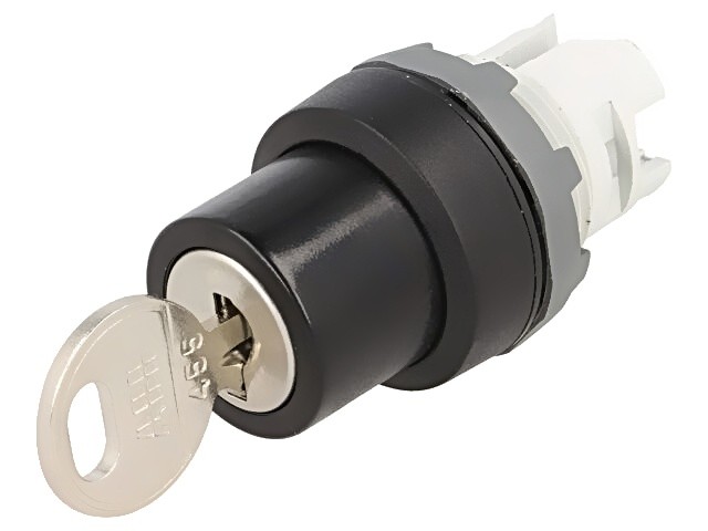 1SFA611281R1001 switch: rotary switch with key 22mm rod.Pos: 2 black AB