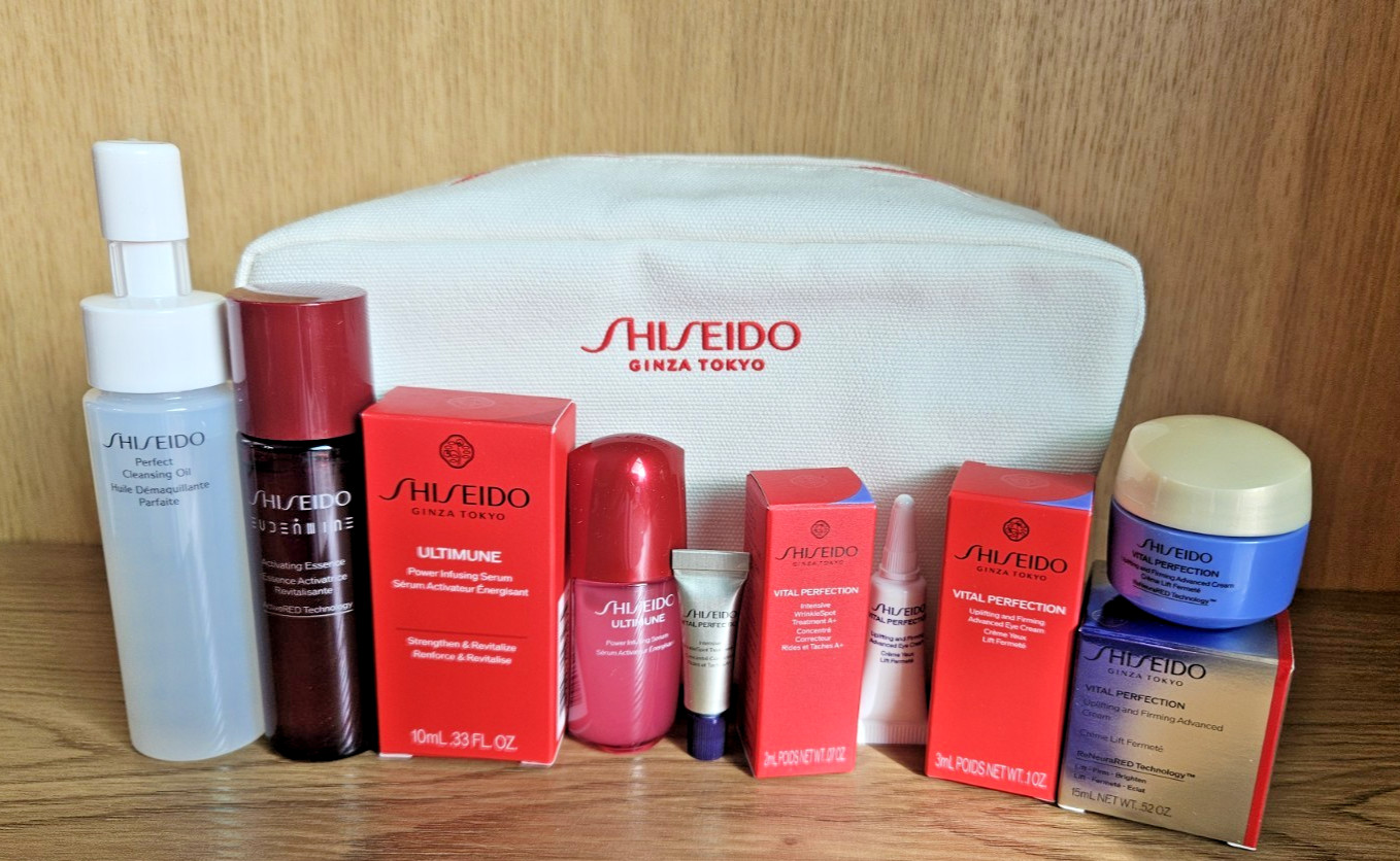 Shiseido 7-Pc Set: Vital Perfection & Ultimune + | New EXP2028 sample gift set