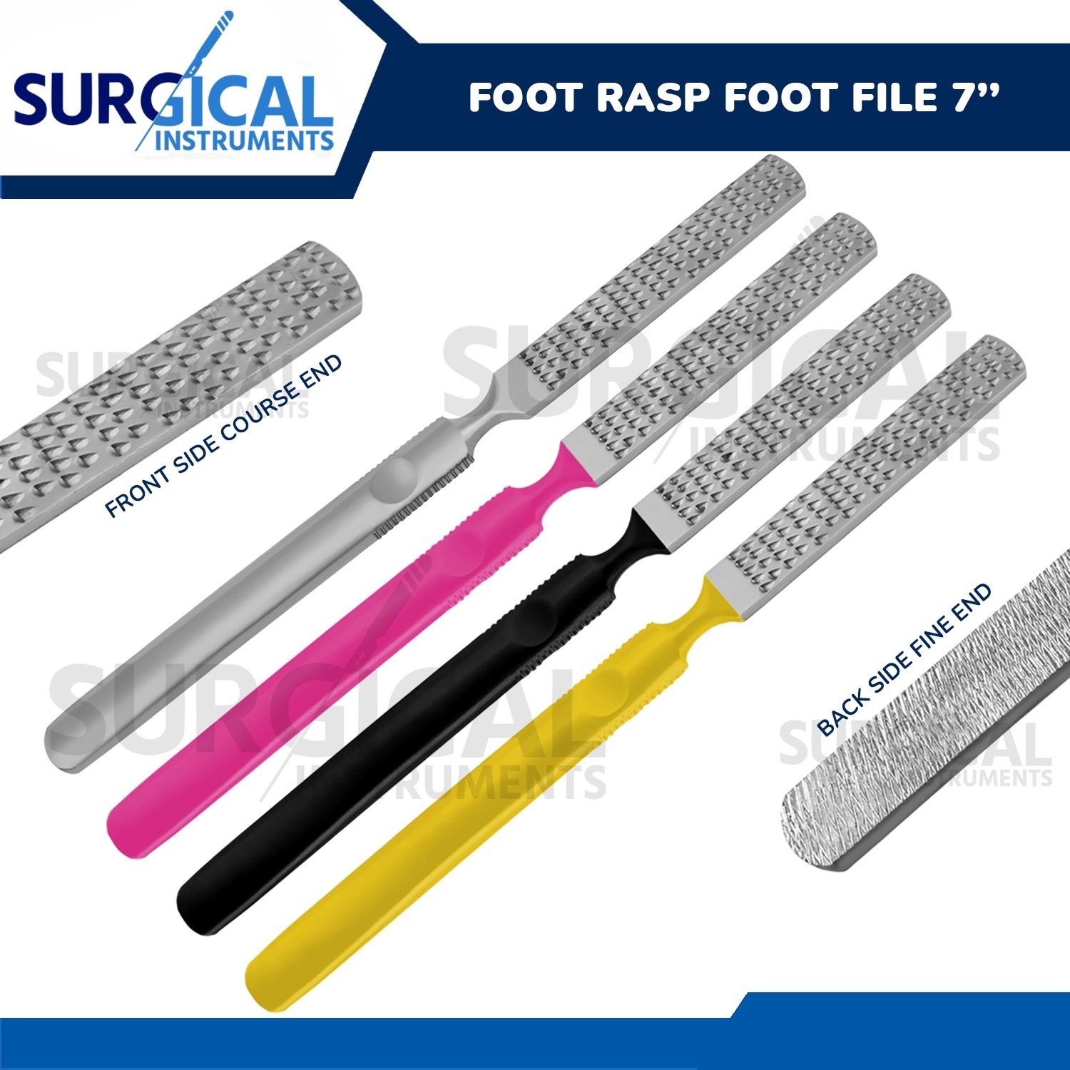 Foot Rasp Foot File 7” Double-Sided Corn Removers for Toes Foot German Grade