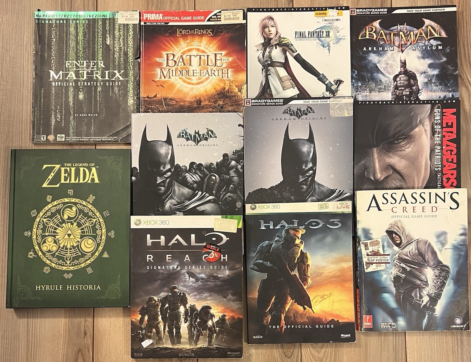 Lot Of 11 Official Strategy Guides Halo Batman Arkham Final Fantasy Zelda