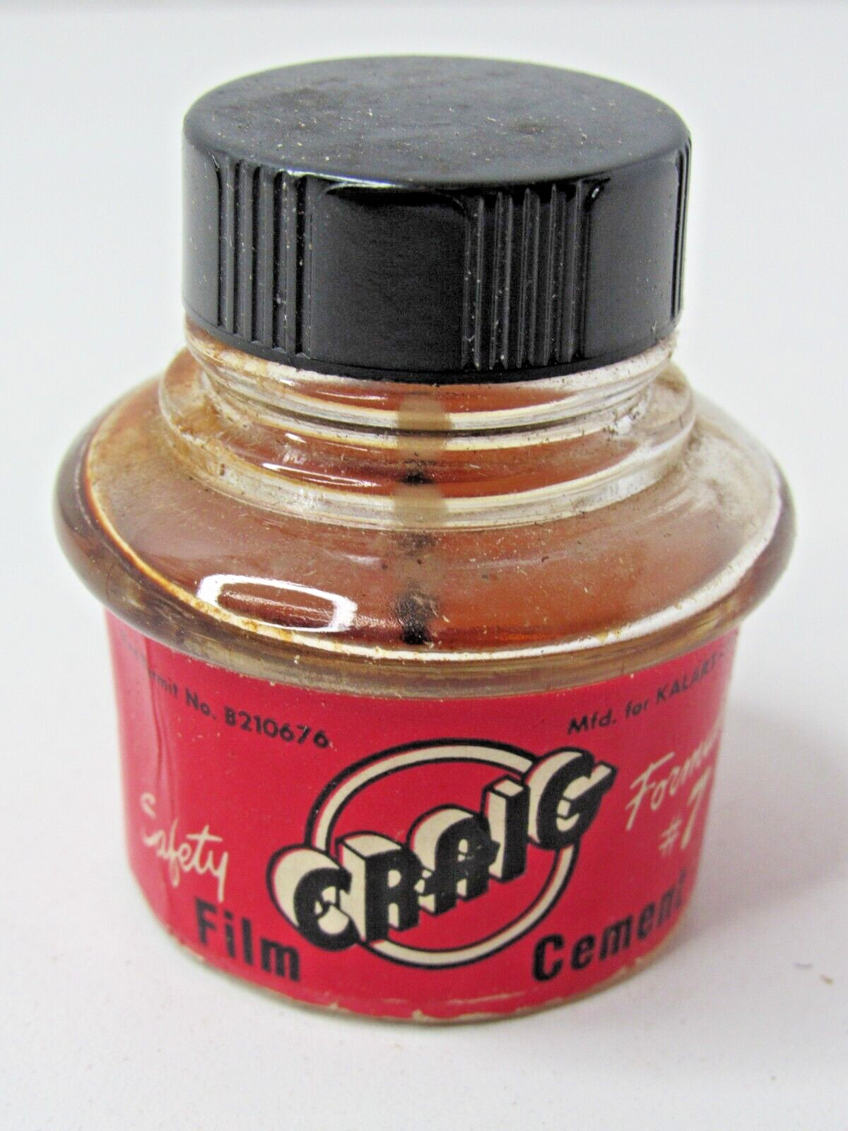 Vintage Craig Film Splicing Cement Bottle Formula 7 Some Product Left -A15