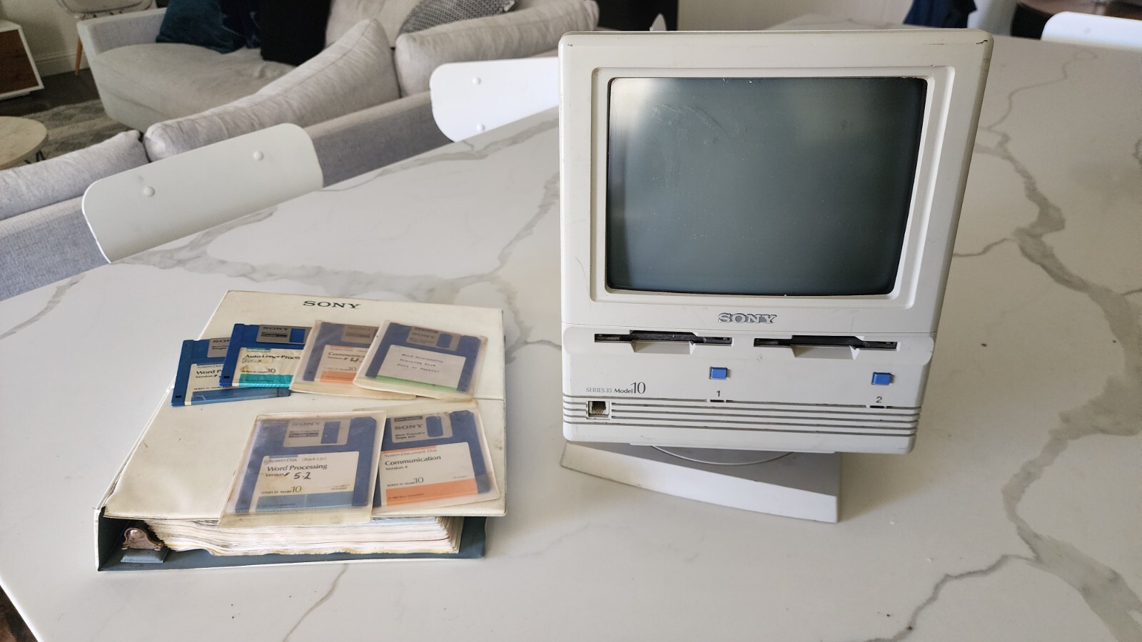 Sony System 35 Model 10 Word Processor w/ Manual & Software Rare Computer