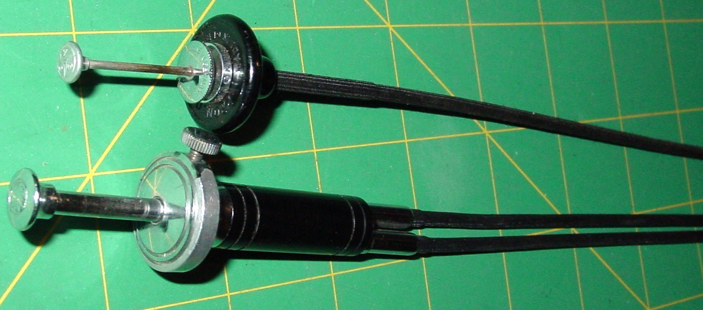 2 Vintage Camera Mechanical Shutter Cable Release Thumb Triggers Mix Lot Germay