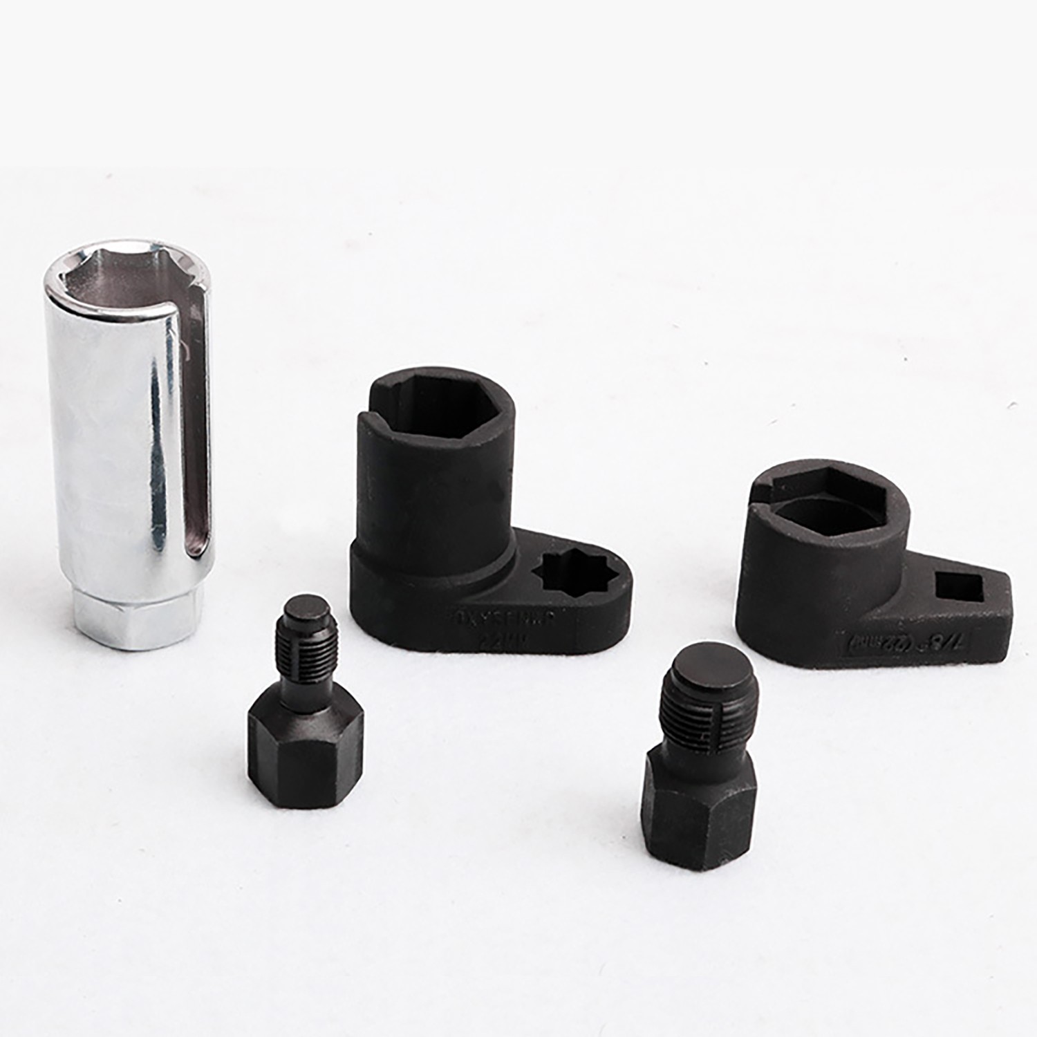 5 PCS Oxygen Sensor Socket Thread Chasers Tool Set Repair Kit Car Garage US