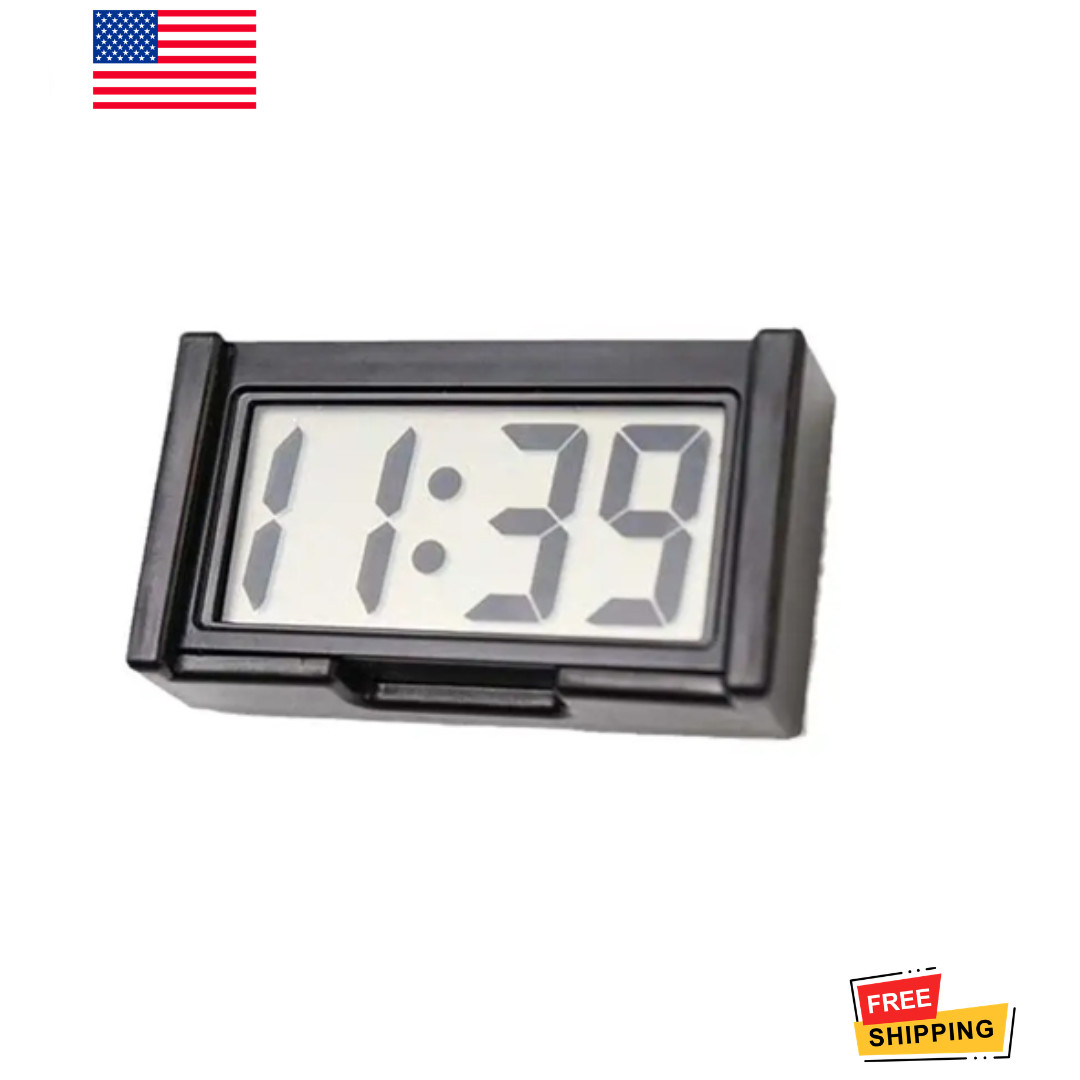 Portable Mini Car Dashboard Digital Clock for Vehicle Large LCD Time Screen