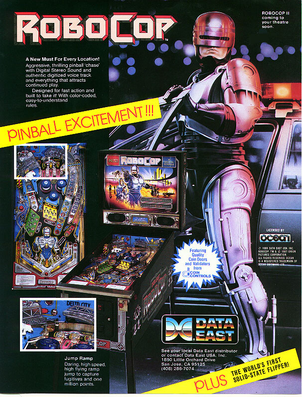Robocop Pinball (Data East) - CPU ROM Upgrade chip set v3.4
