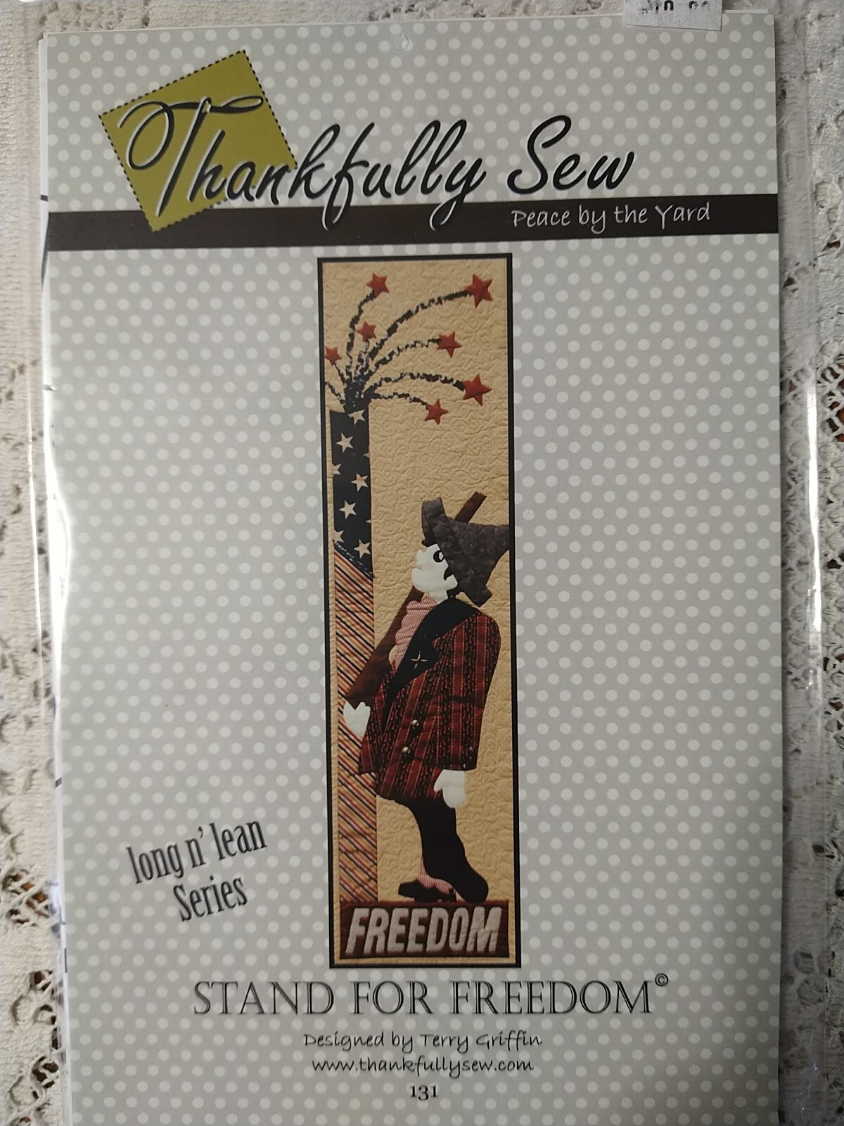 Thankfully Sew Stand for Freedom ScareCrow Pattern 16x60 long n lean Wall Hangin