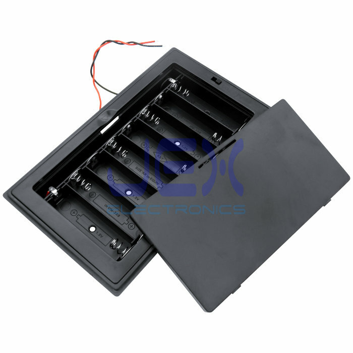 Eight/8X AA DIY Panel Mount Battery Holder Case Box 12V With Power Switch & Wire