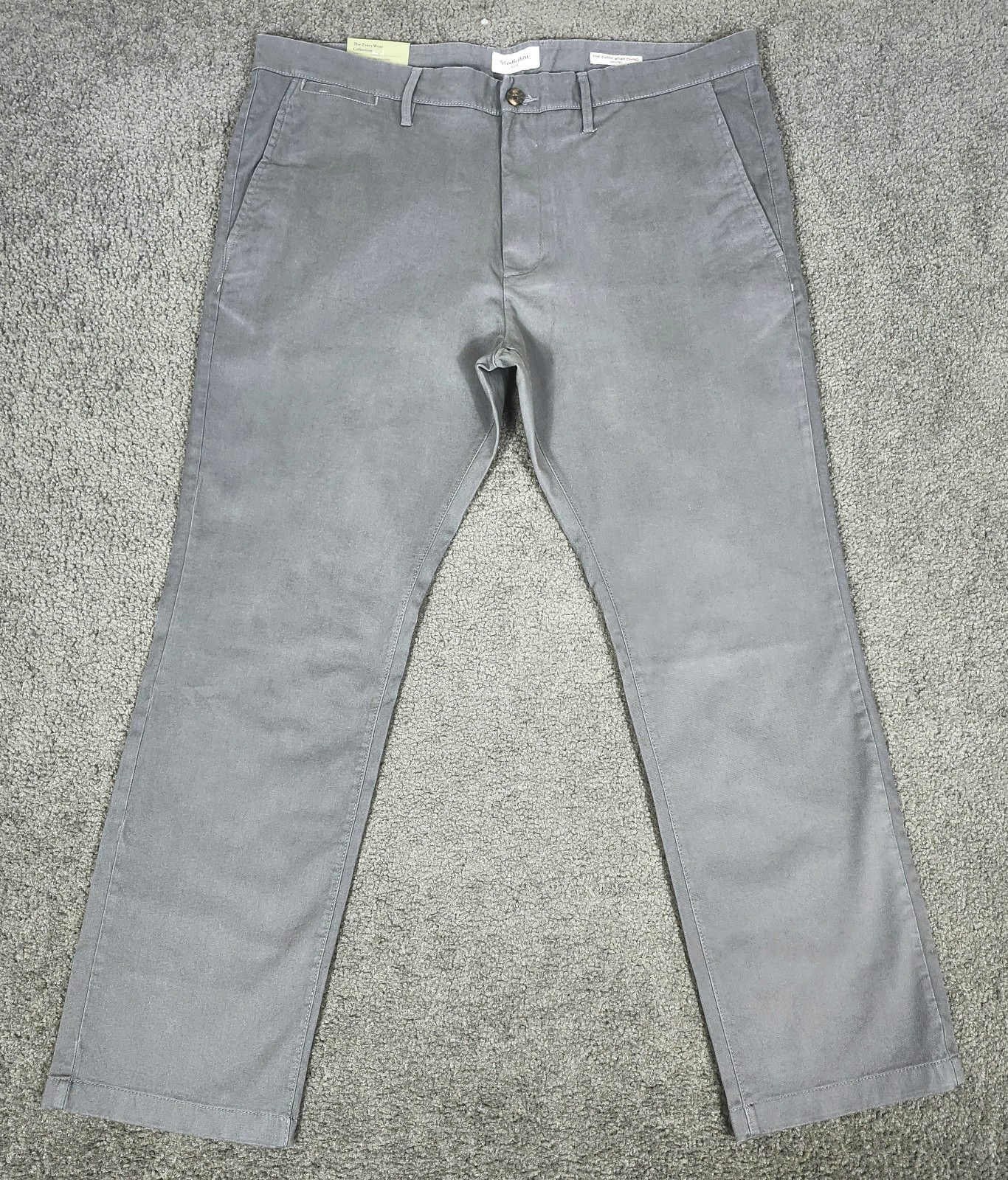 Men's Chino Pants 40x30 Dark Gray Slim Fit Goodfellow Stretch Flat Front