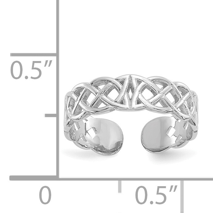 14k Gold Polished w/ Design Toe Ring K5104