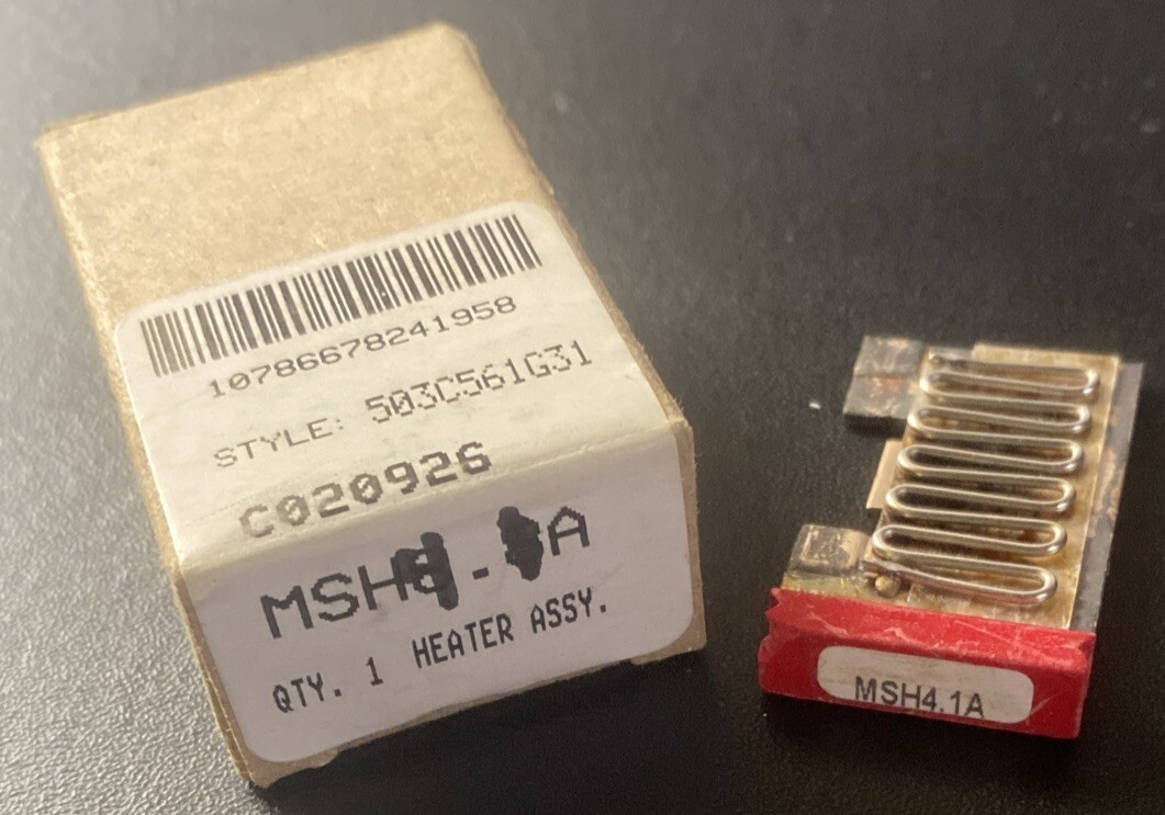 Cutler-Hammer MSH4.1A Thermal Overload Relay Heater Assembly 4.1 Amp MSH4-1A