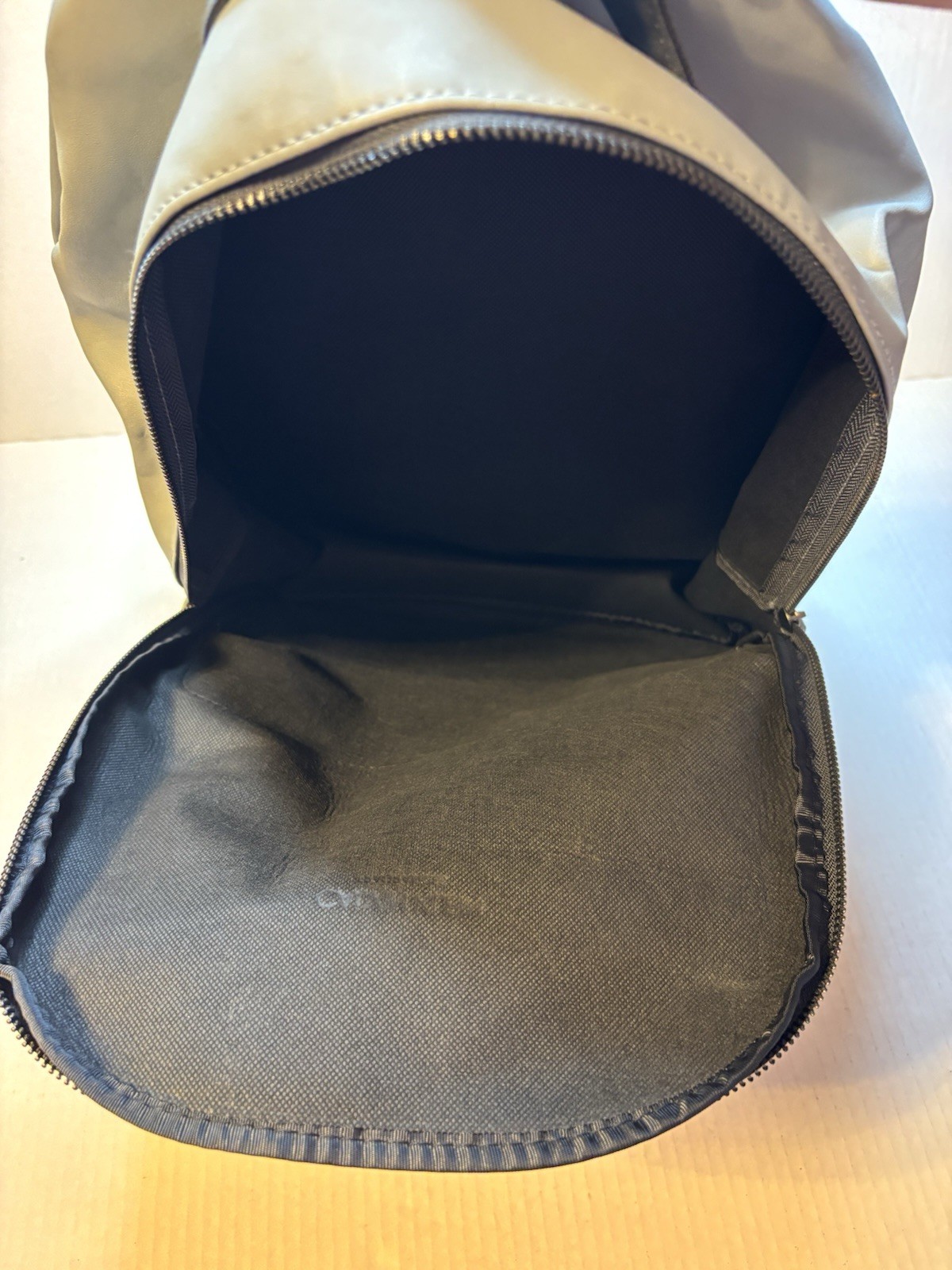 Calvin Klein Backpack Polyurethane Grey School Travel