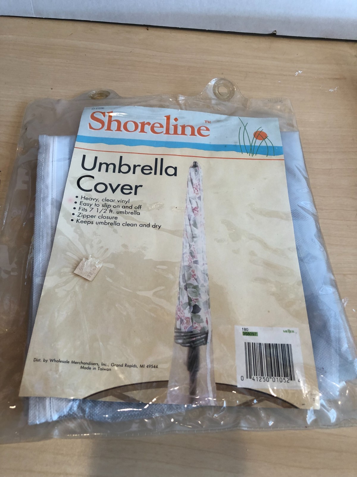 NEW Shoreline Heavy Clear Vinyl Umbrella Cover #JS
