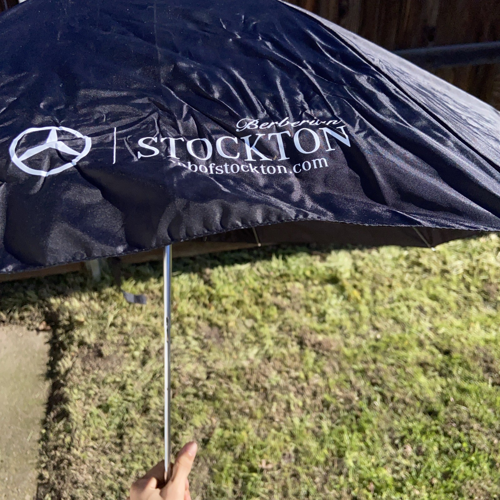 Mercedes Benz Of Stockton Black Luxurious Umbrella From Dealership