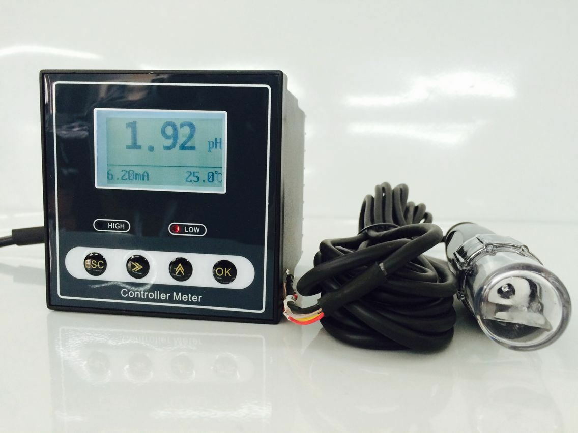 Online PH Controller Meter with Range 0–14pH Accuracy ±0.02pH Resolution 0.01pH