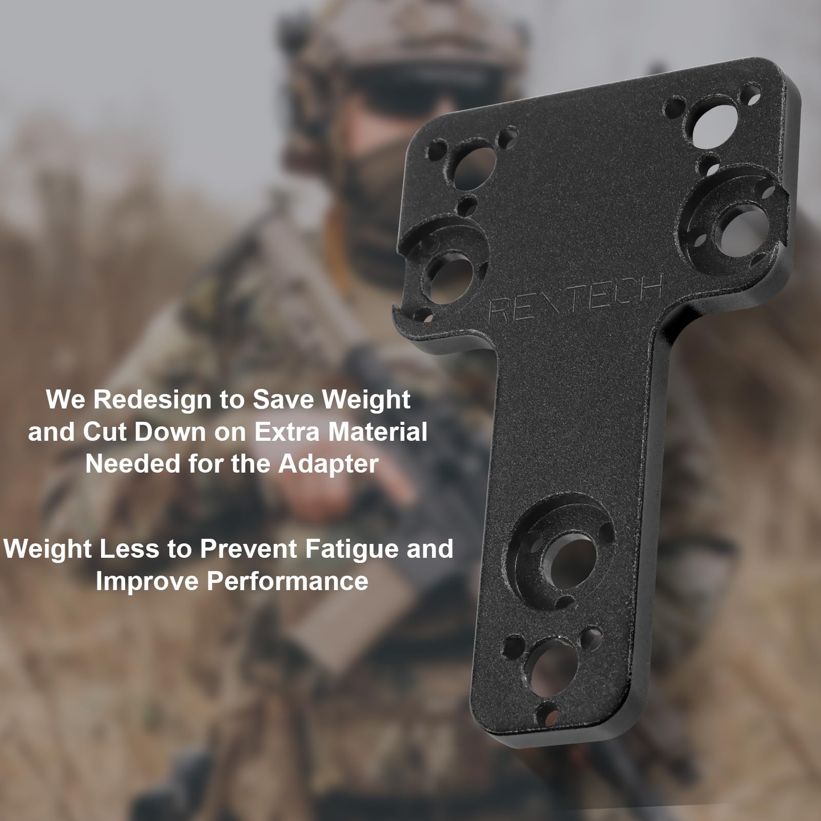 REXTECH Cross Platform Adapter for Blackhawk and Safariland Holster Black