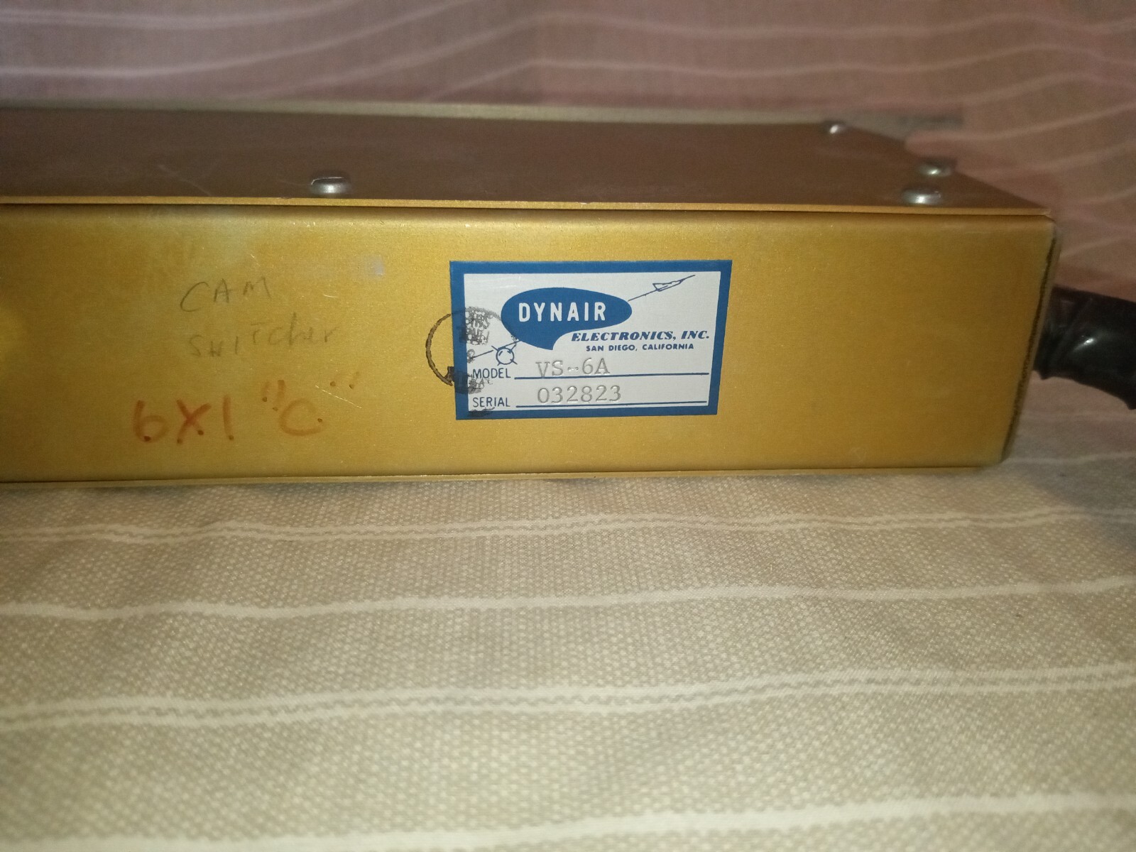 Vintage Dynair Electronics model VS-6A 6-Input Video Rackmount Switch