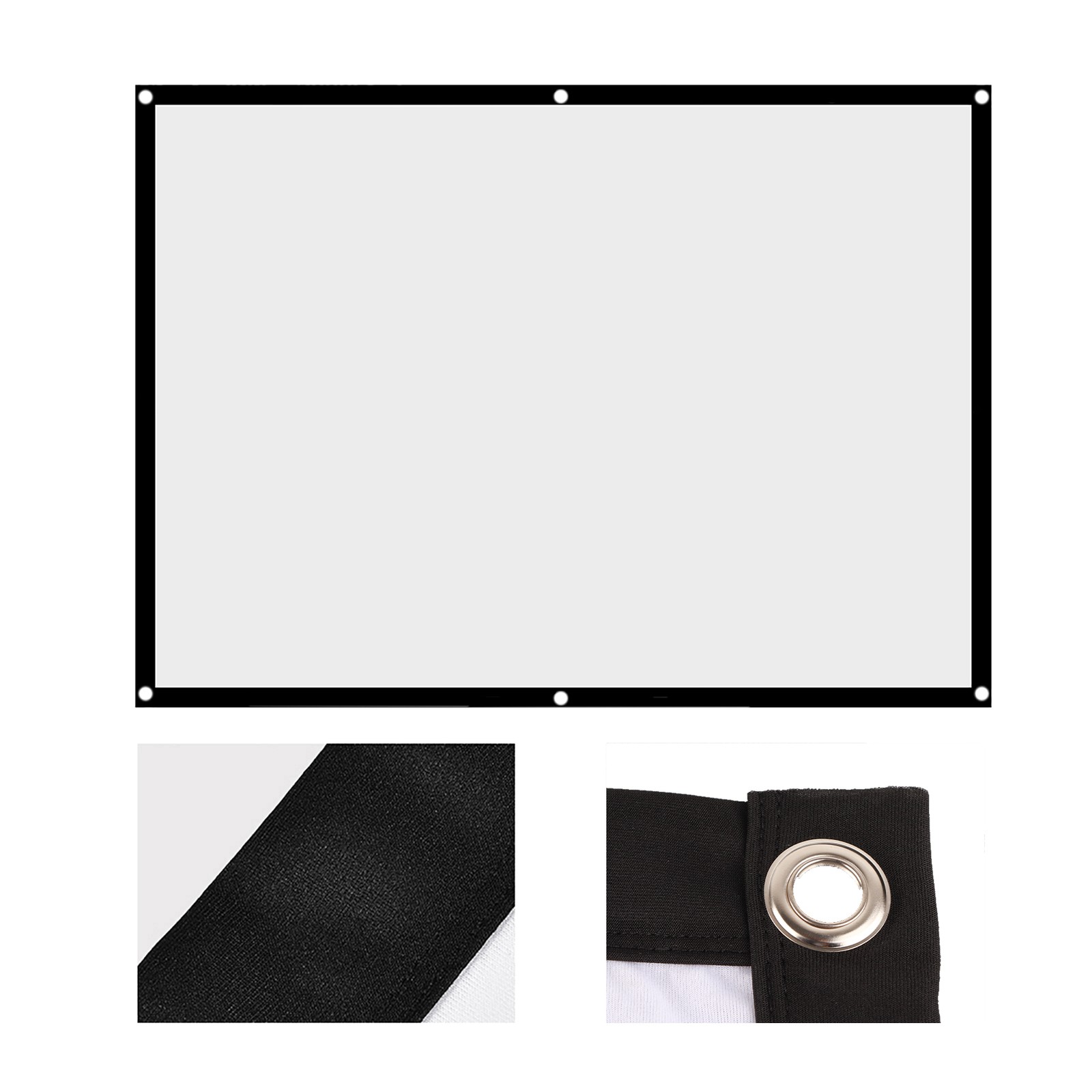 Portable Foldable NOn Crease White Projector Curtain Projection Screen 4:3 100in