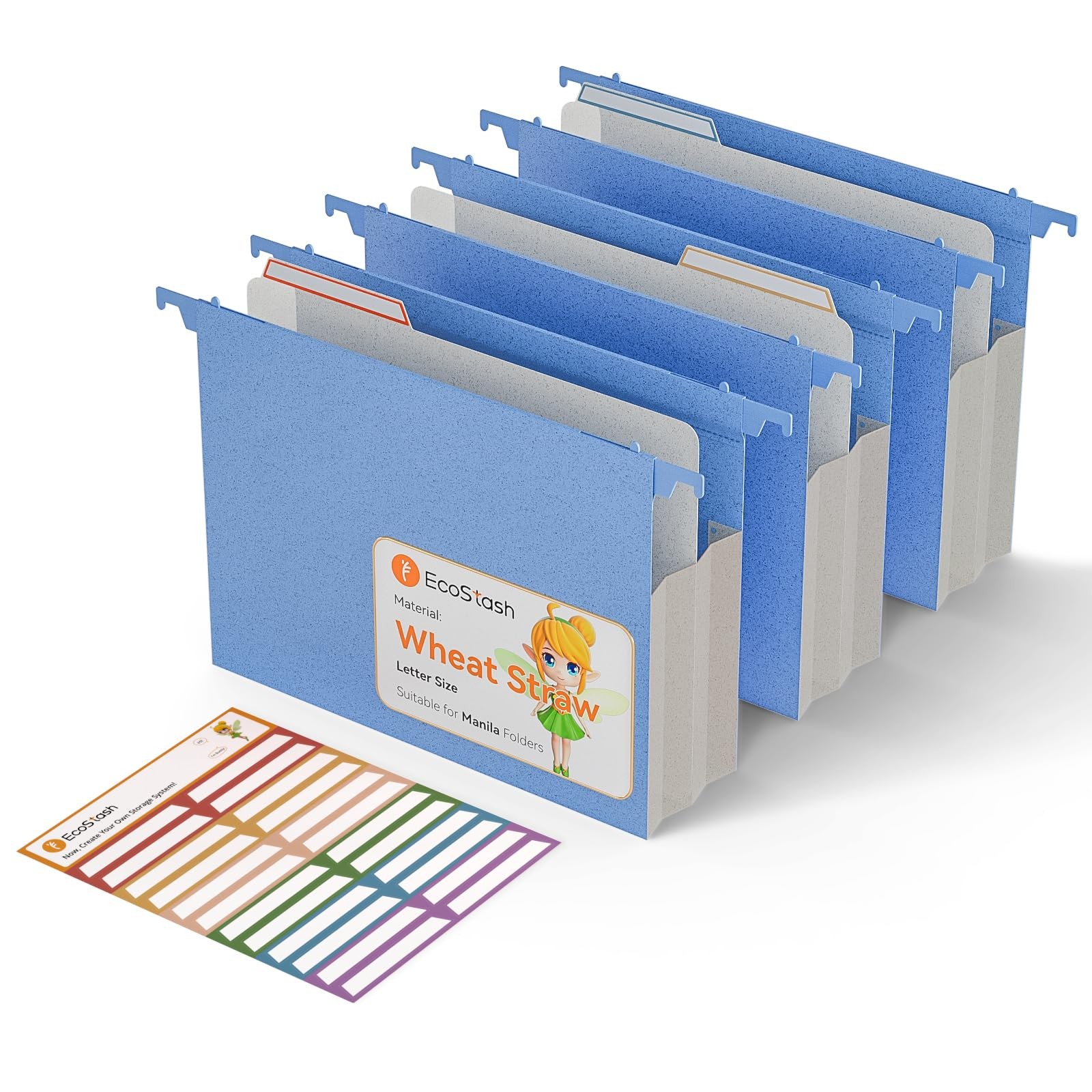 Extra Capacity Hanging File Folders, 3.15 Reinforced Wheat Straw Expanding Ha...