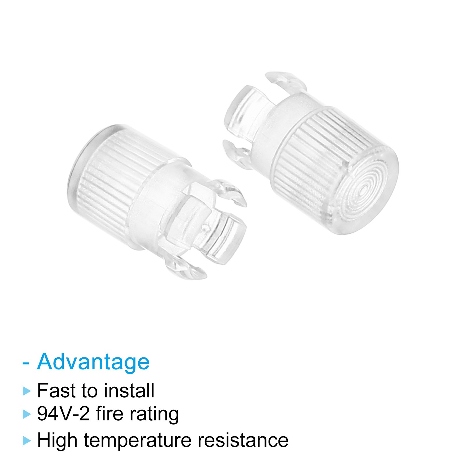 20Pcs 5mm LED Lamp Socket Light Emitting Diode Holder Cap Clear