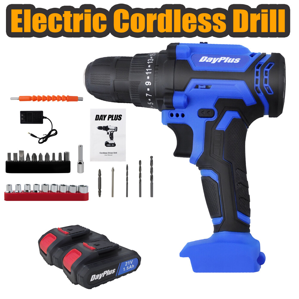 Combi Electric Cordless Drill Driver 21V W/Accessories and 2 Batteries & charger