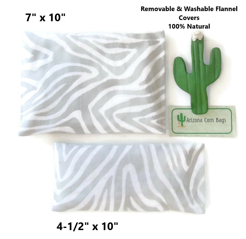 CORN Bags-SET of 2-WASHABLE Covers - 100% Natural - 7" x 10" Bag & Sinus Pad!!