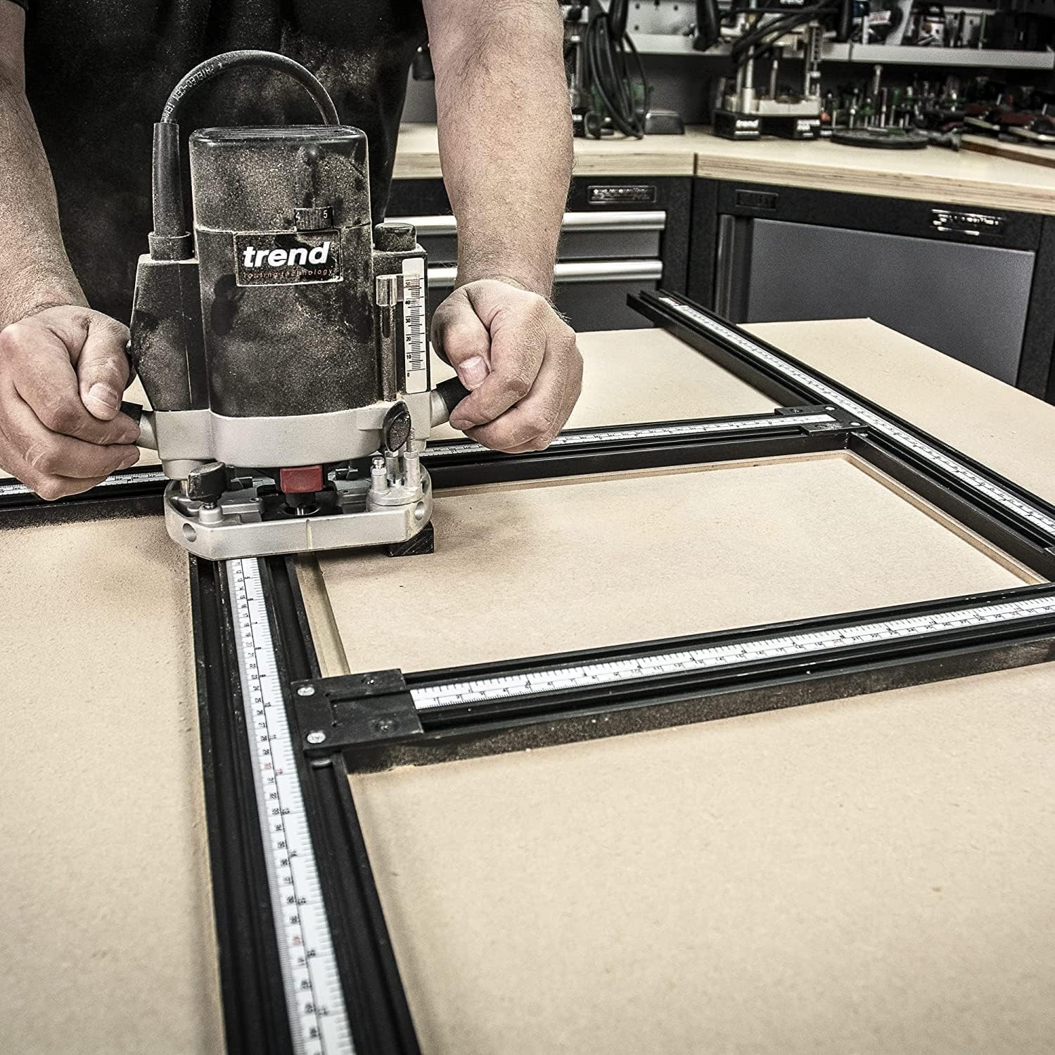 Varijig Adjustable Router Template System, Precision Frame for Rectangular Reces