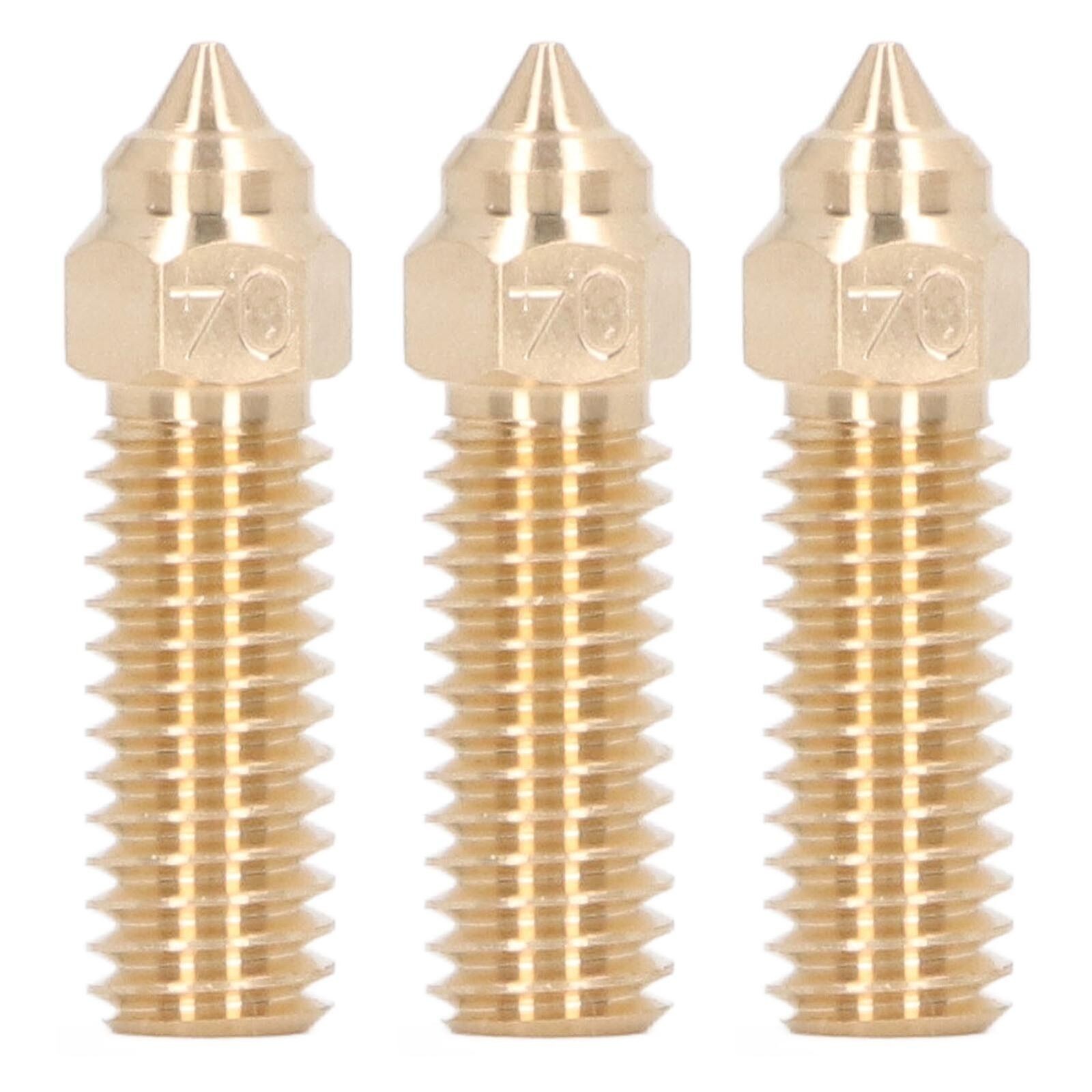 3Pcs 3D Printer Nozzle Kit Extruder Brass Nozzles High Flow High Temperature