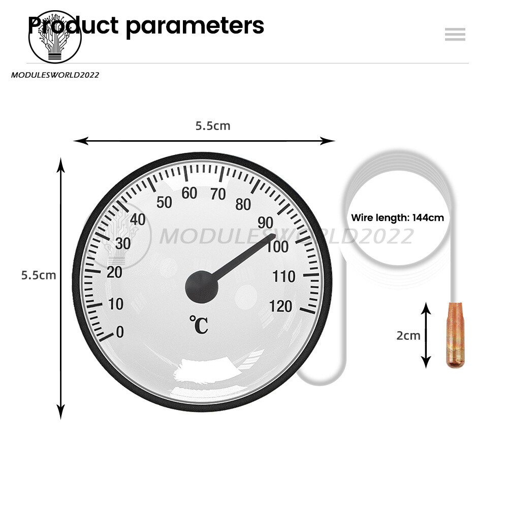 High Precision Household Pointer Liquid Rising Water Thermometer With Probe