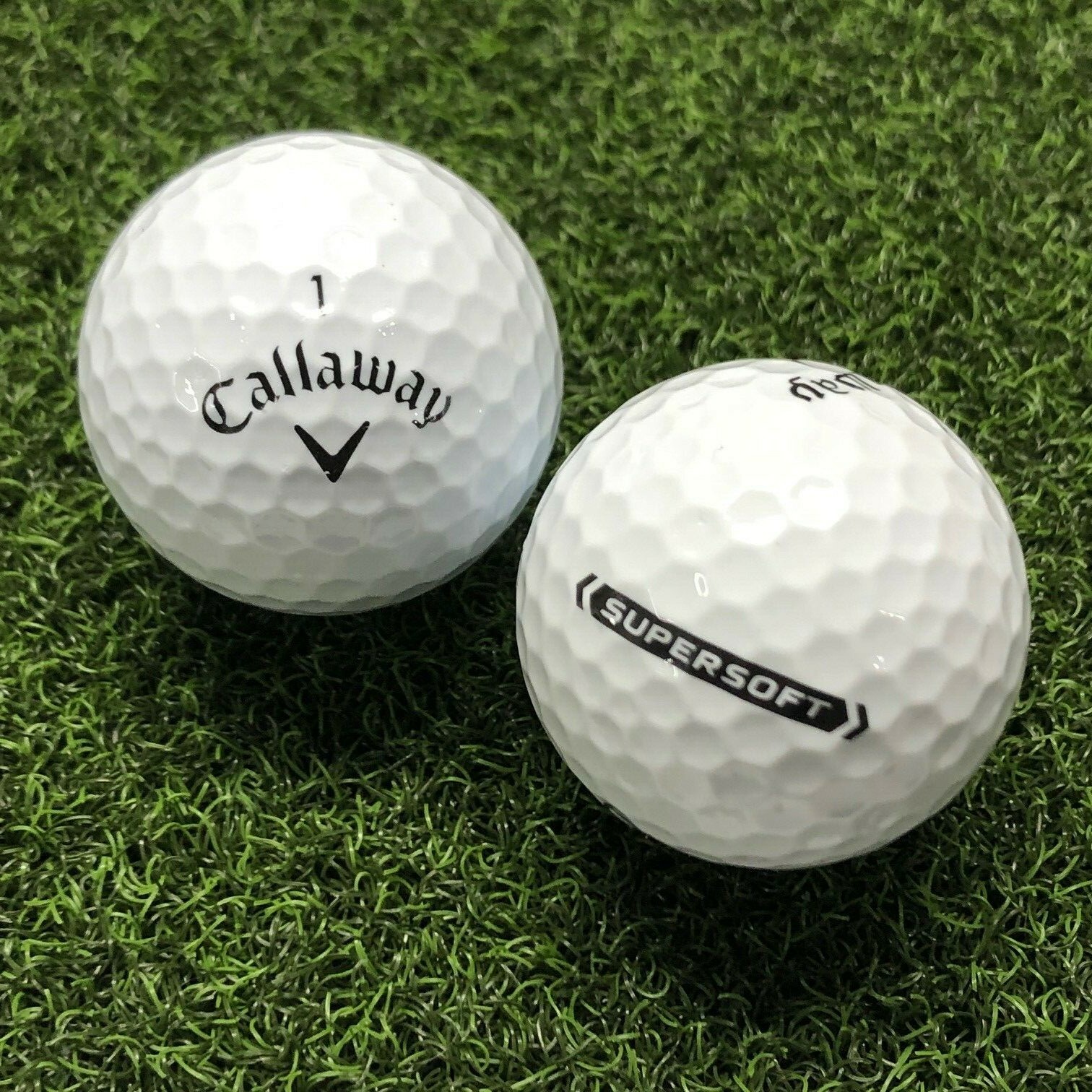 24 Callaway Supersoft Used White Golf Balls 5A Condition (AAAAA)
