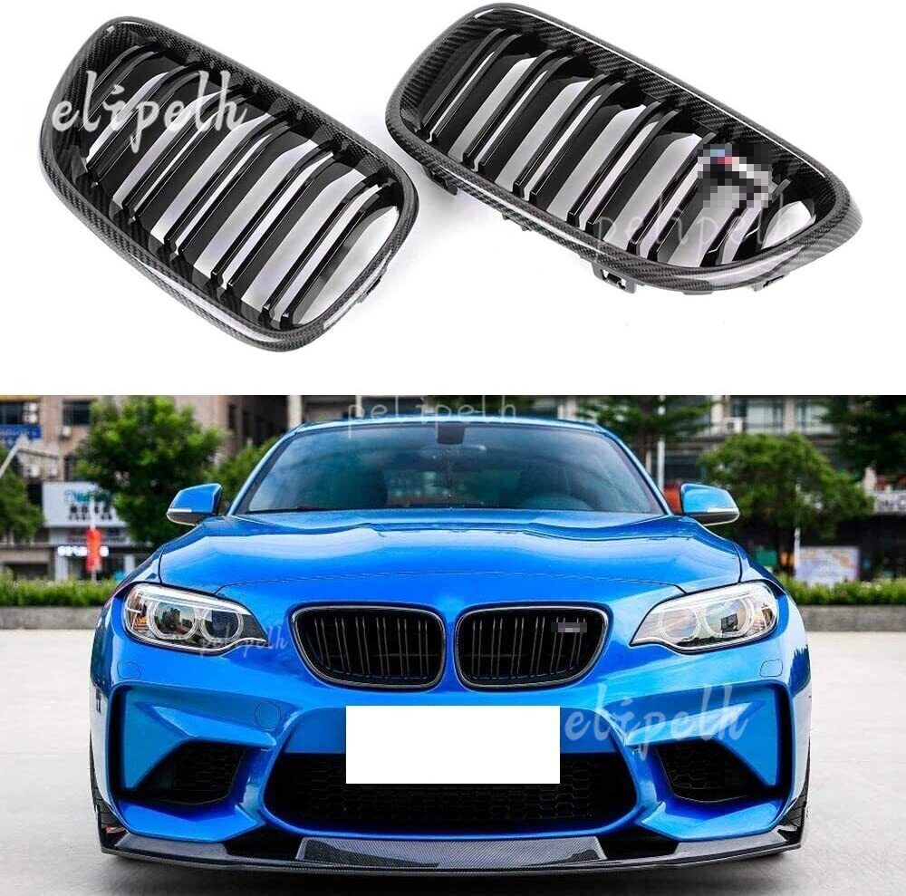 Carbon Fiber Front Kidney Grille Grill Fit For BMW 2 Series F22 F23 F87 M2