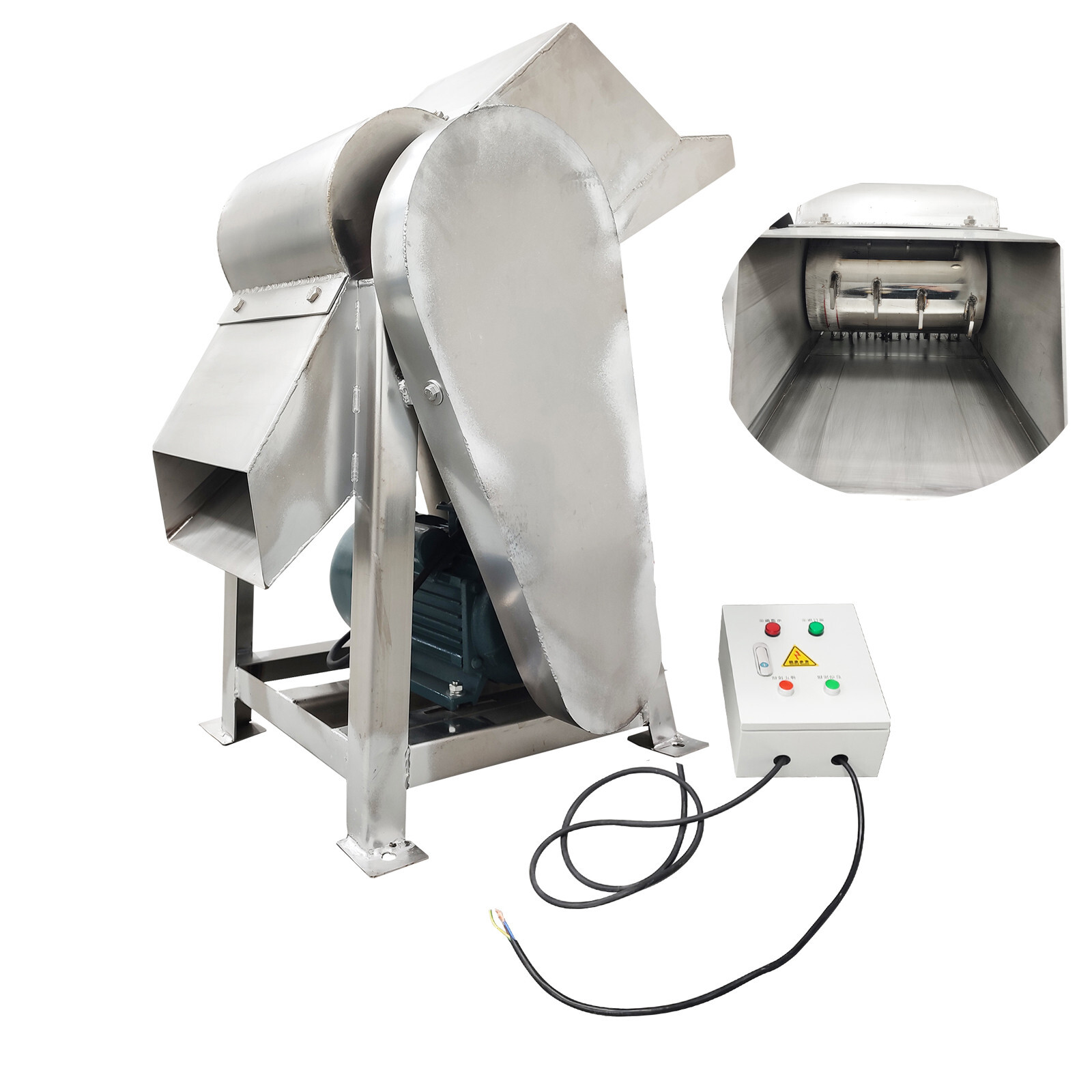 Industrial Ice Breaker 220V Stainless Steel Ice Crusher Machine Output 2 Tons/H