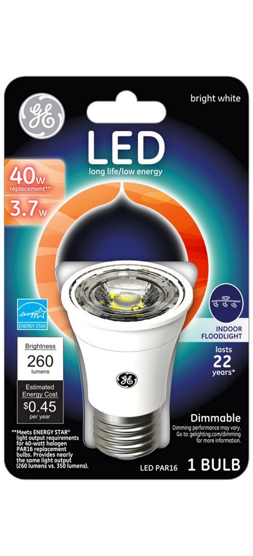 GE 26383 LED Bulb PAR16 E26 (Medium) Warm White 40 W Clear
