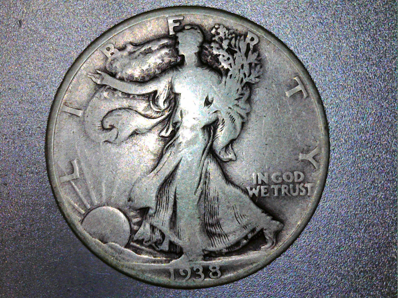 1938-D WALKING LIBERTY Silver Half Dollar Circulated Coin