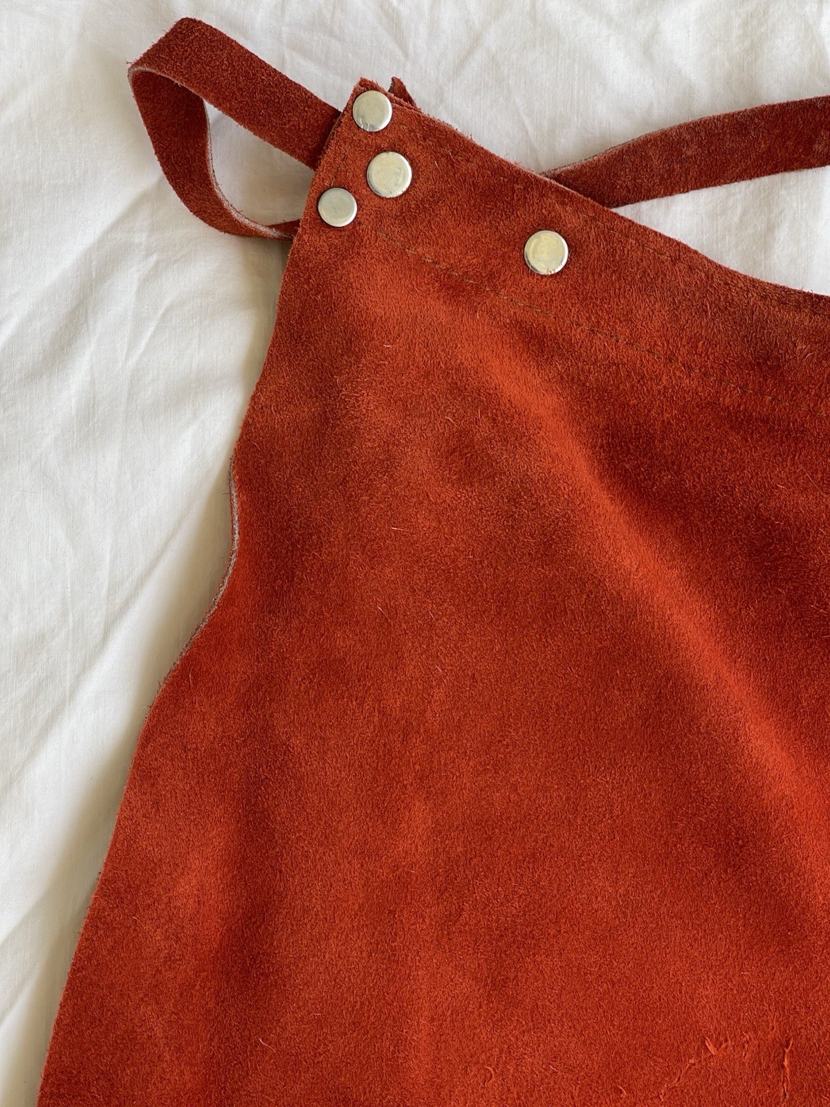 Rust Suede Leather Welding Work Chaps Very Good Condition