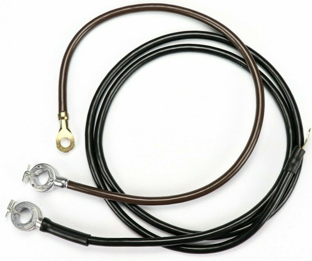 US MADE 1964-65 Corvette Battery Cable Set Spring Ring Small Block AC All Big Bk