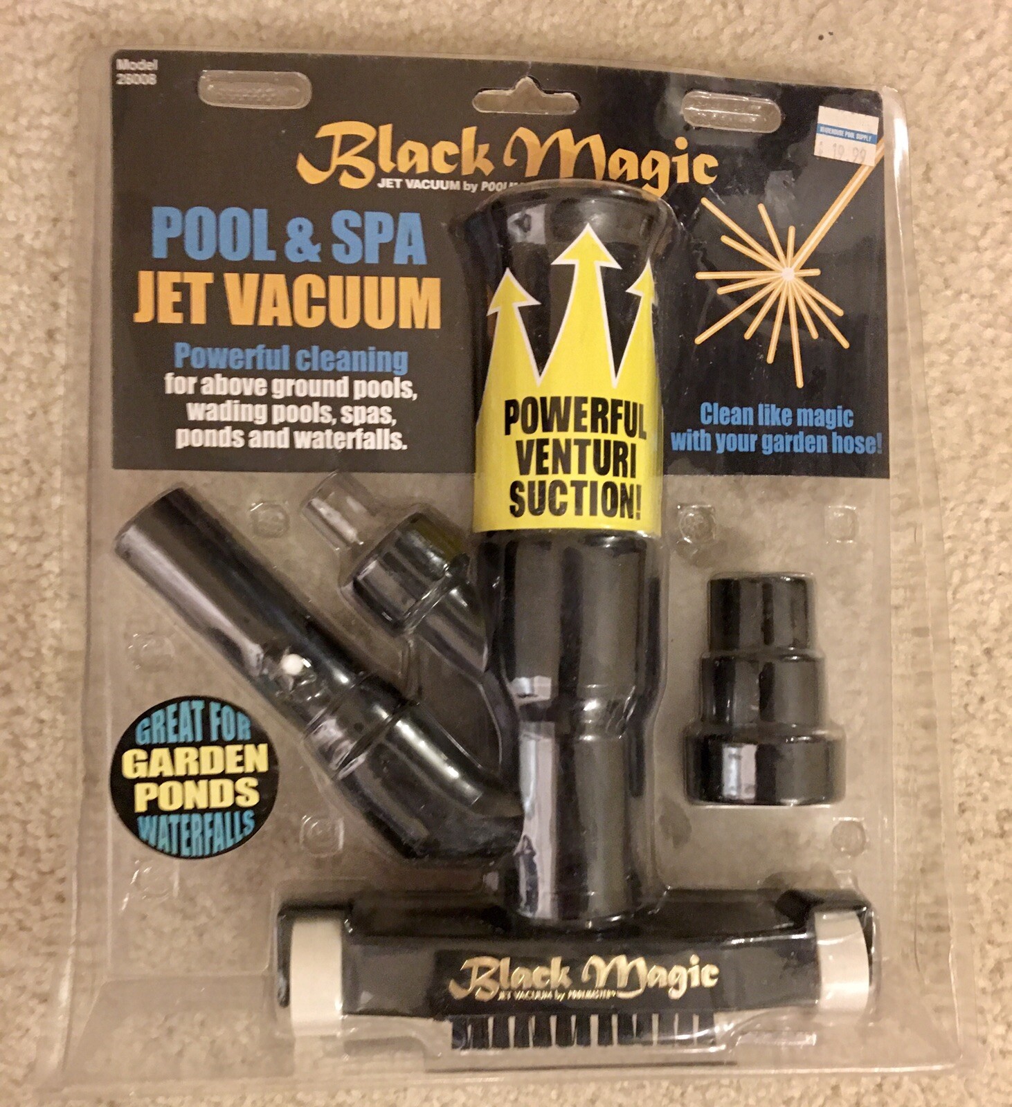 ✅NEW! Poolmaster 28008 Black Magic Jet Vacuum Pool-Spa-Pond-Waterfall Cleaning