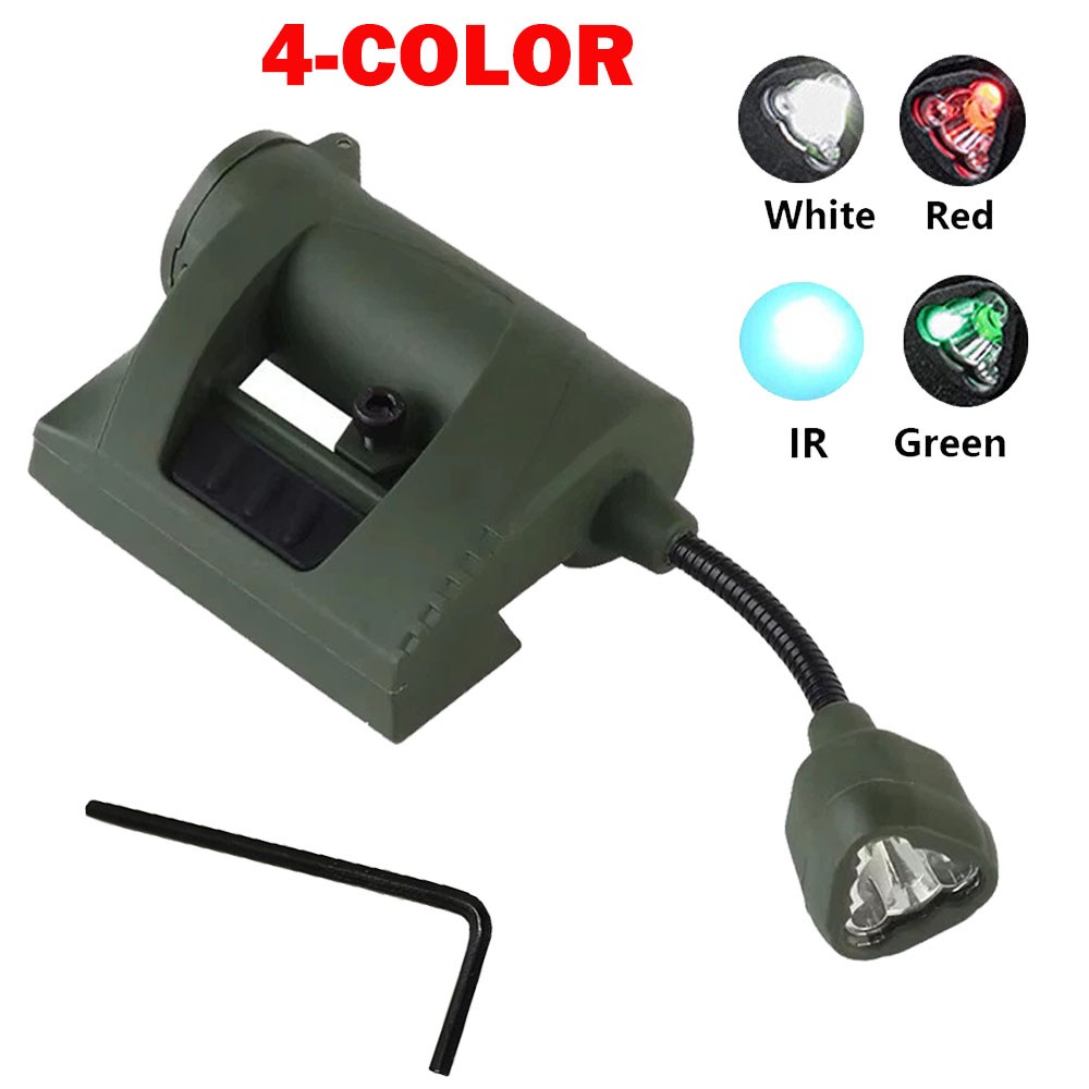 1X Green For MPLS Tactical Helmet Flashlight Rail Light IR Headlamp Signal Lamp