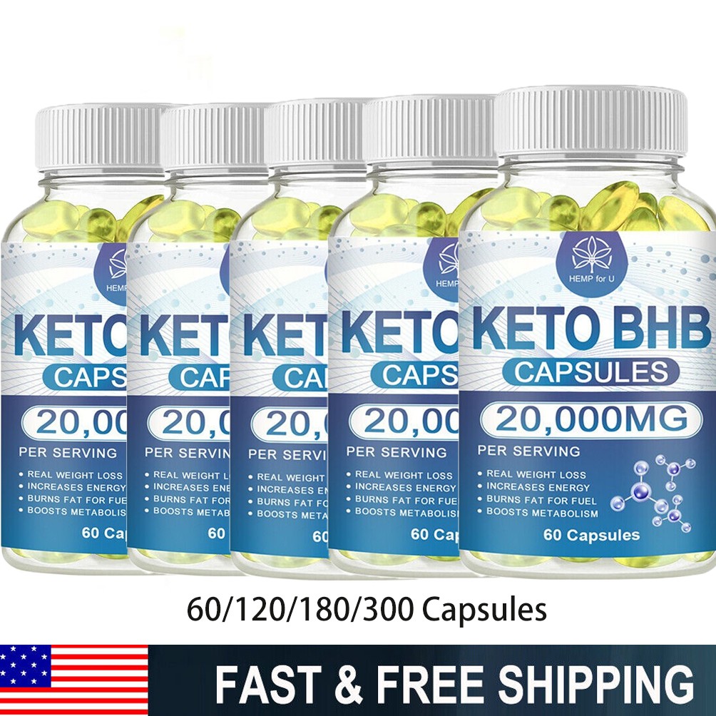 KETO BHB 2000mg Ketone FAT BURNER  Weight Loss Diet Pills Ketosis 60-300Capsules