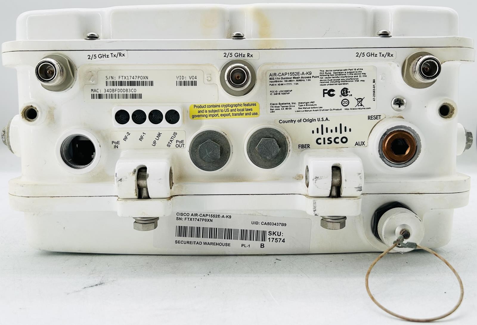 CISCO AIR-CAP1552E-A-K9 OUTDOOR MESH ACCESS POINT