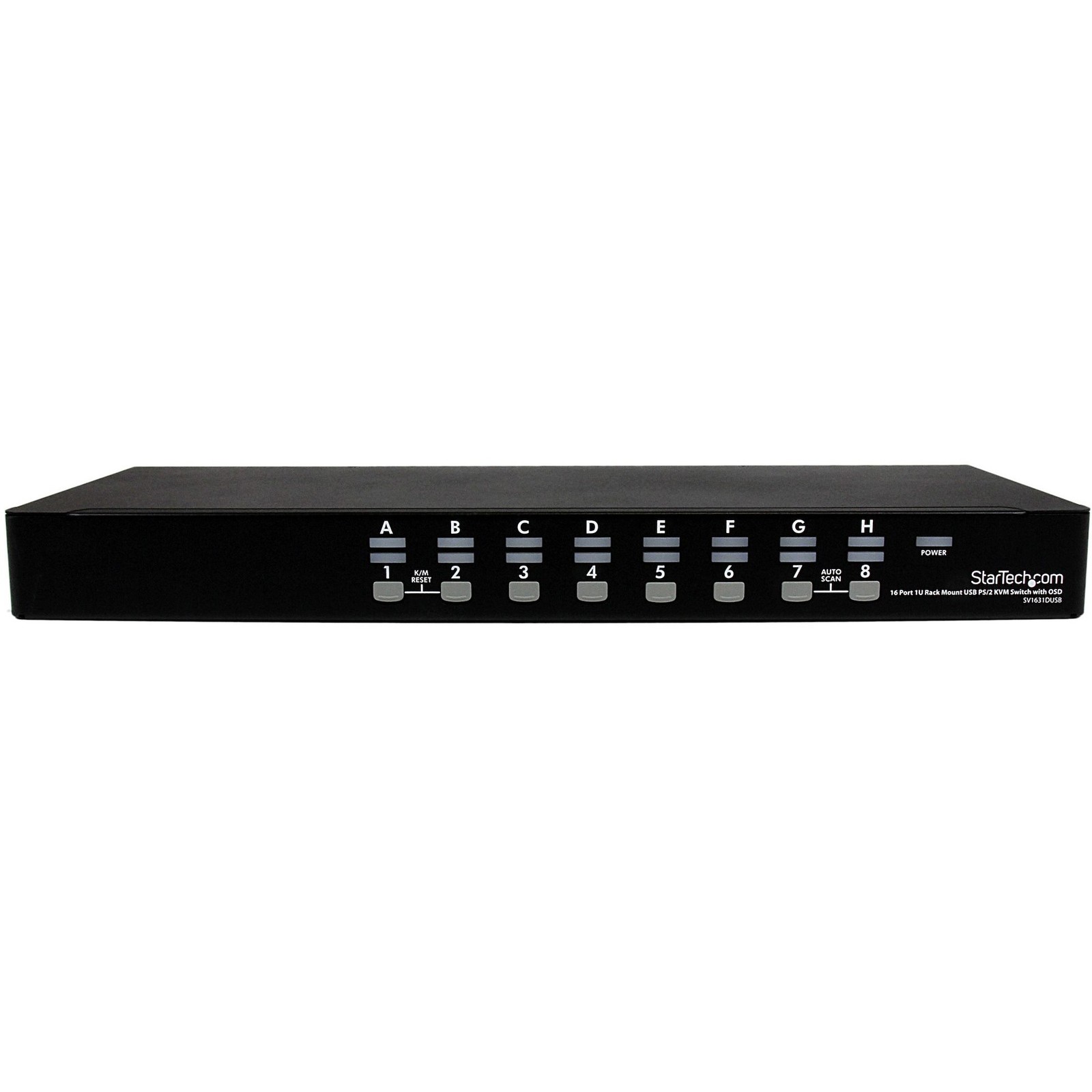 StarTech 16 Port 1U Rackmount USB PS/2 KVM Switch with OSD (SV1631DUSB)