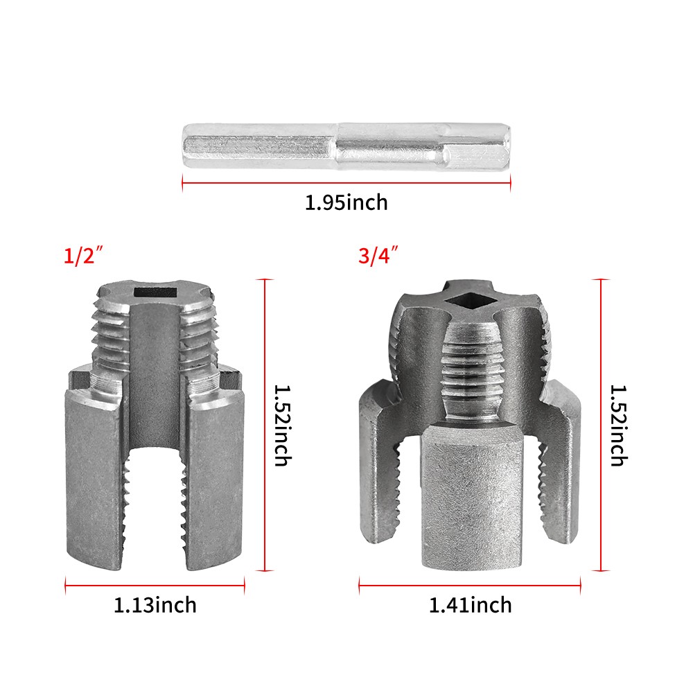 1/2“ 3/4” Integrated Internal & External Pipe Threading-Tool, PVC Pipe Threader