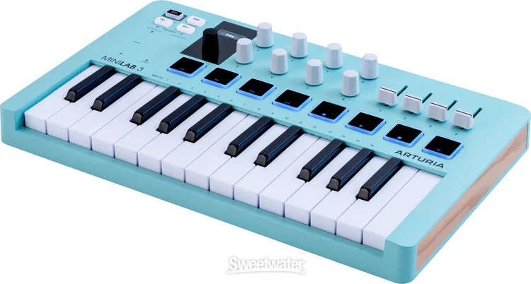 Arturia MiniLab 3 25 Slim-key Controller - Aquamarine