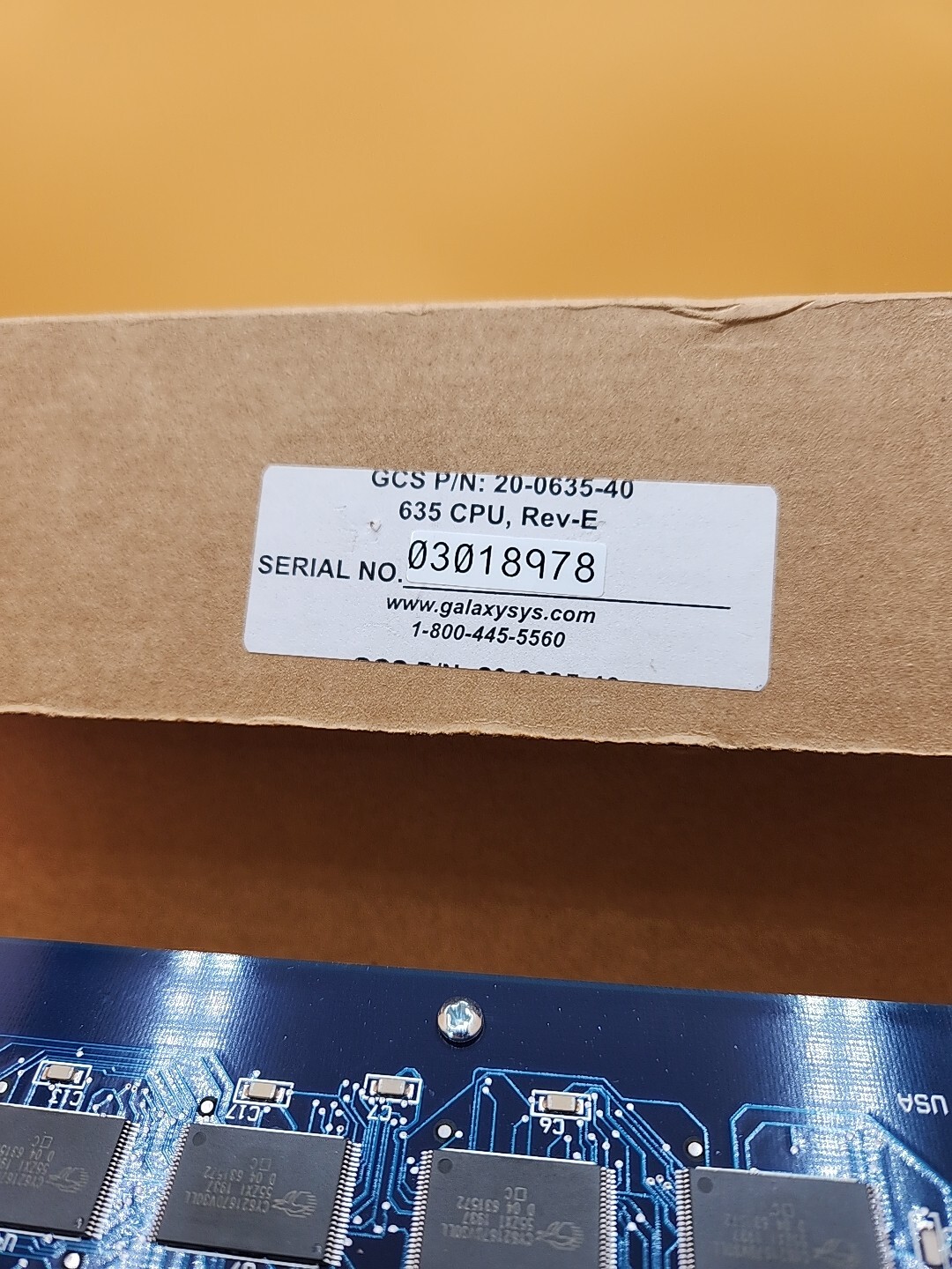 Galaxy Control Systems 20-0635-30 635 CPU Central Processing Unit Rev E New