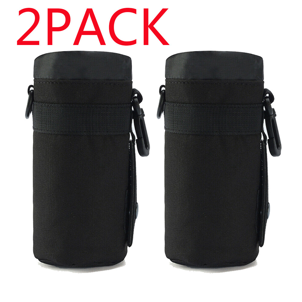 2PACK Military Tactical Molle Water Bottle Bag Pouch Belt Holder Kettle Pouch