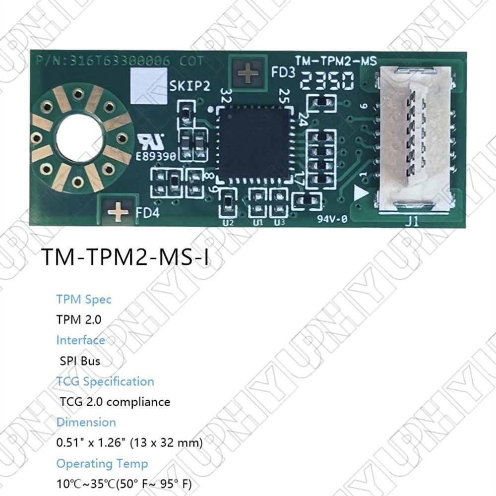 1x TM-TPM2-MS-I  TPM2.0 Module For TYAN TCG 2.0 Compliance Operating Environment