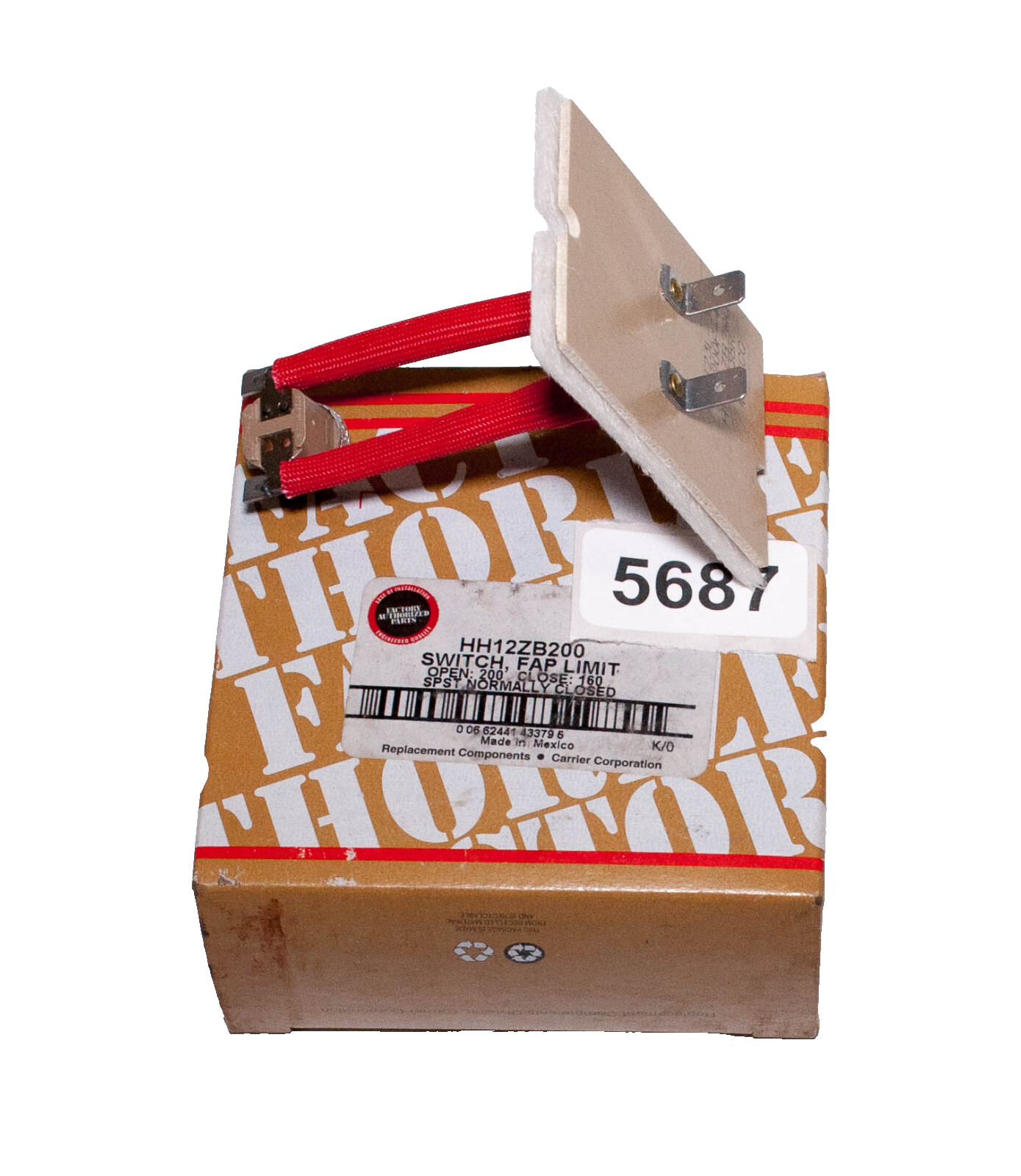 Carrier Factory Authorized Parts HH12ZB200 Limit Switch 1NT23L-3646 L200F-40